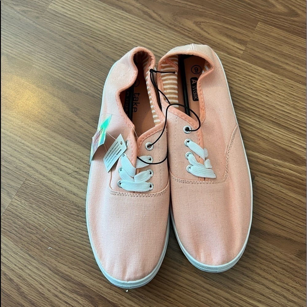 Take a walk canvas walking shoes in pink